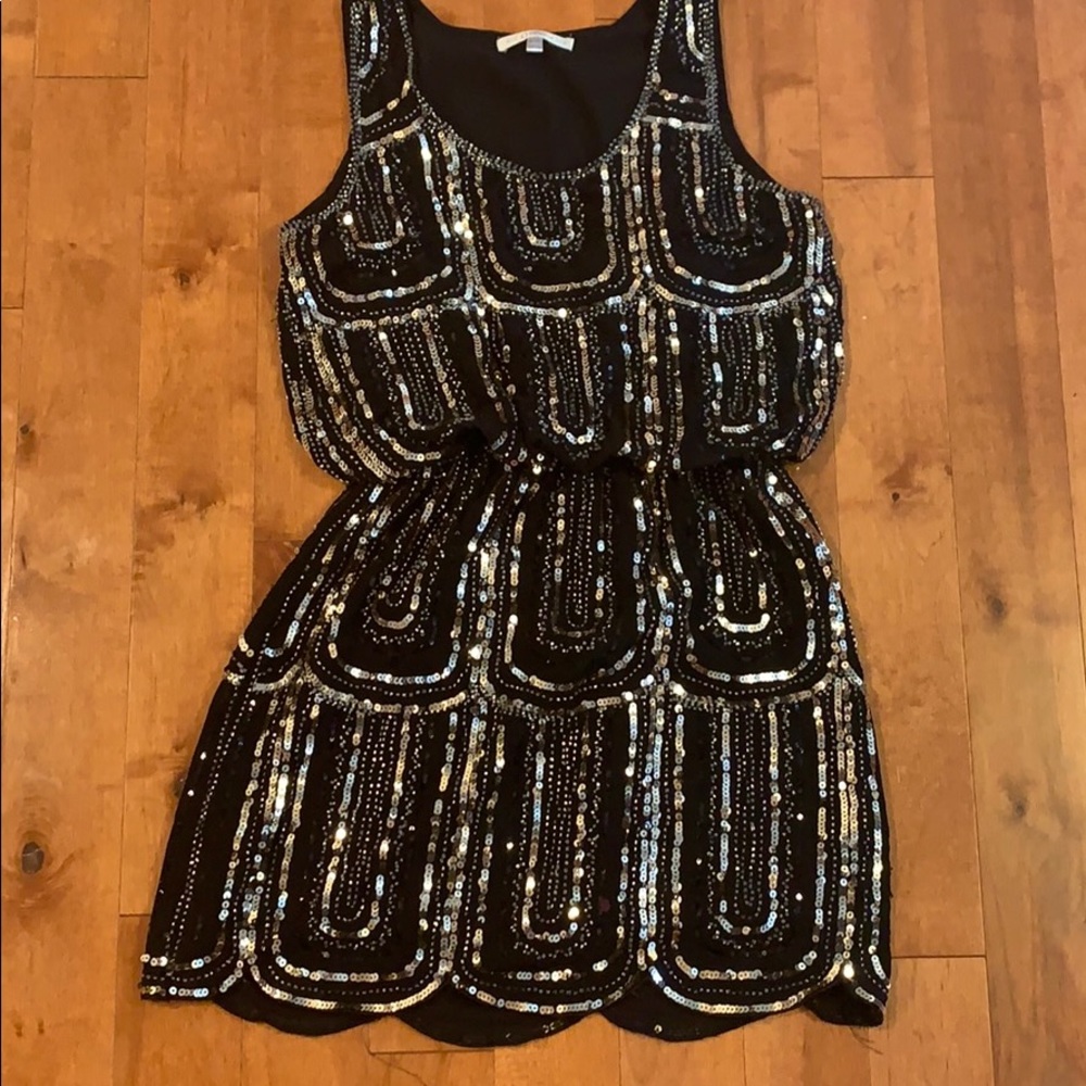 Sparkly Black and Gold Dress